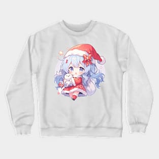 chibi girl santa Crewneck Sweatshirt